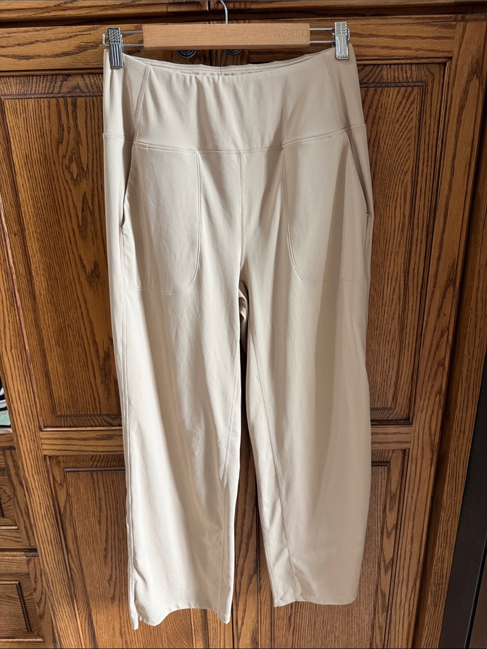 Women's Wide-Leg Pull-On Pants in Cream